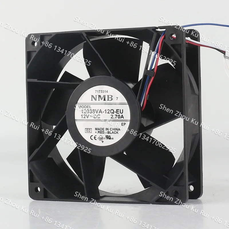 New NMB 12038 12V three-wire 2.7A 12038VA-12Q-EU Forceful high airflow inverter cooling fan