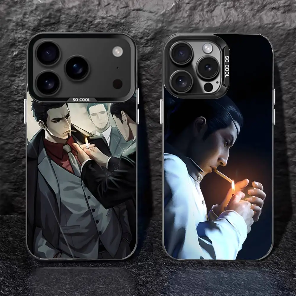 

Y-Yakuza 0 Game Black Matte Shockproof CoverPhone Case For iPhone 17,16,15,14,13,12,11,Pro,Max,Plus