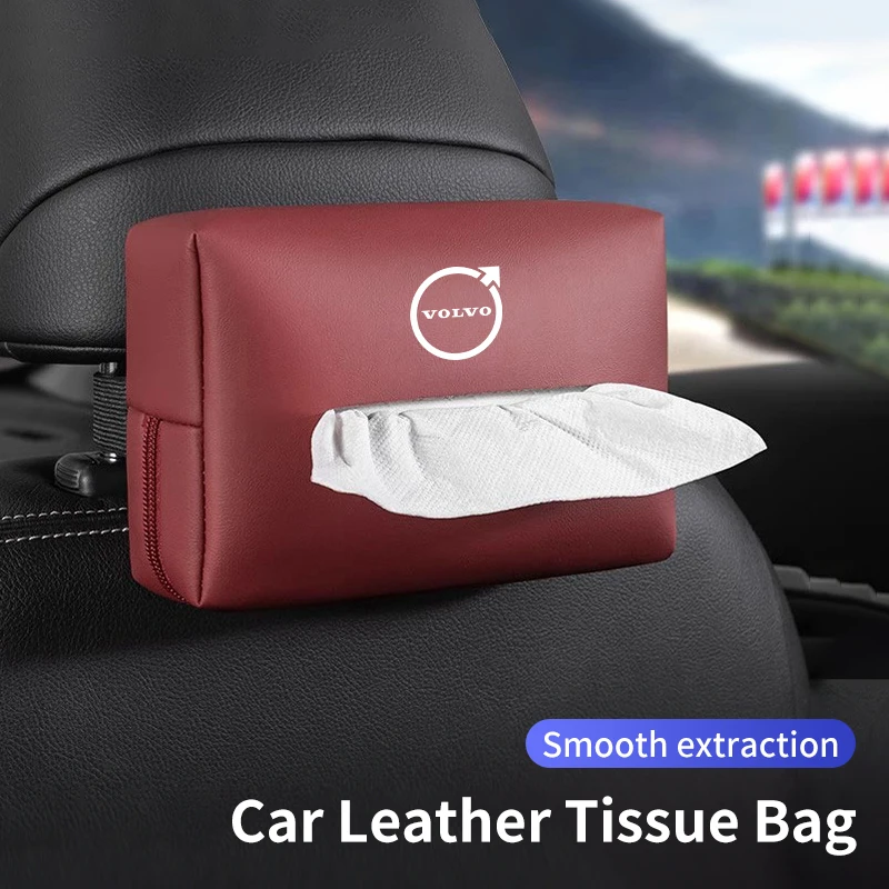 Car Tissue Box Seat Back Auto Interior For Volvo XC90 XC60 C30 T6 S60 C70 XC40 V40 XC70 V70 V60 V50 S80 S40 AWD V90 S90