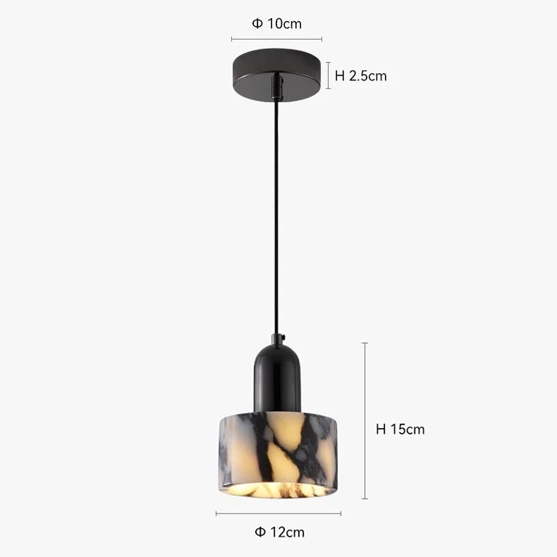 Lampu samping tempat tidur minimalis Italia kelas atas minimalis Nordic lampu gantung bermotif marmer