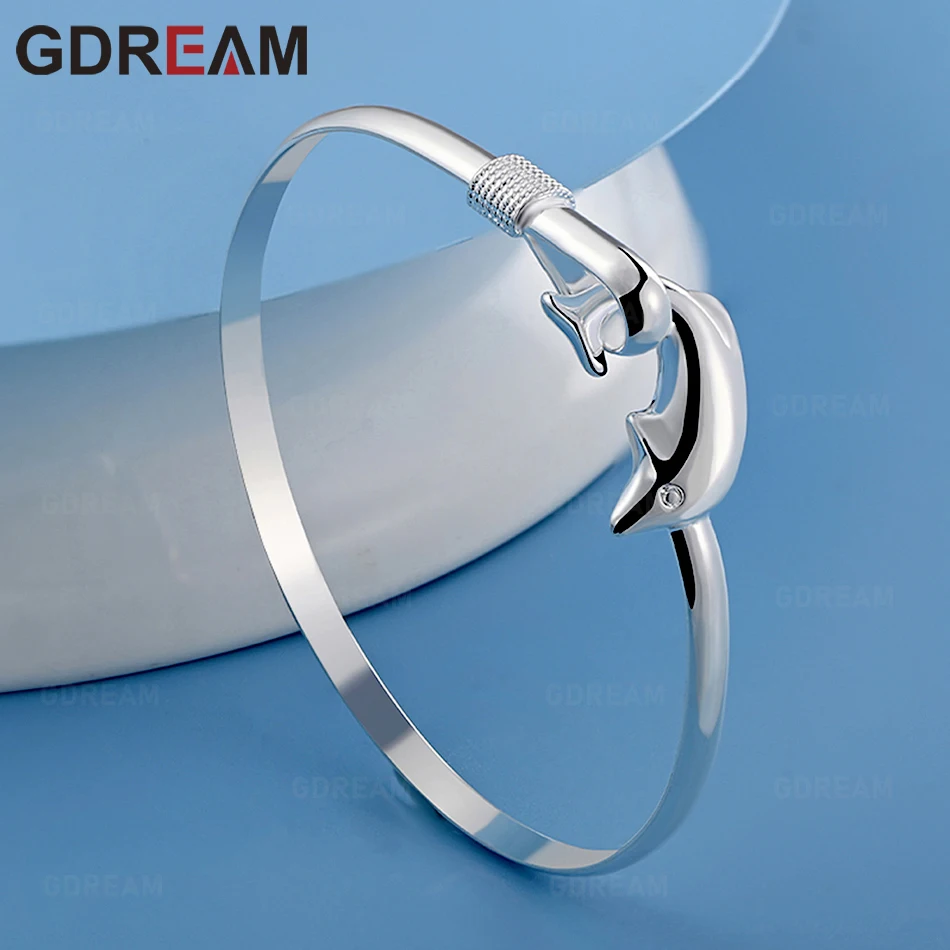 

GDREAM 925 Sterling Silver Dolphin Bracelet Small Fresh Design Women'S Engagement Jewelry