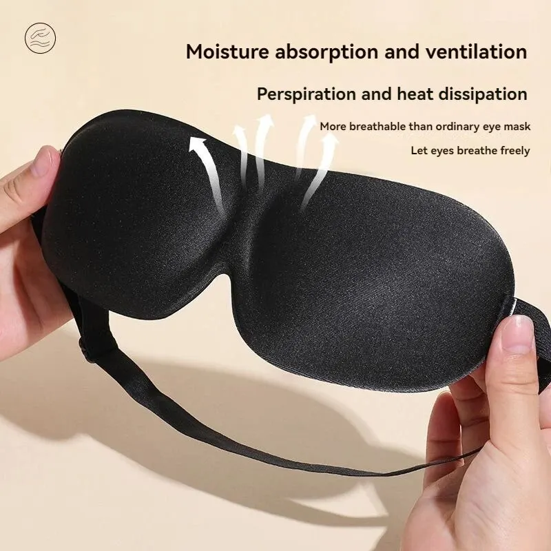 3D Non-Marking Three-Dimensional Eye Mask Without Nose Simple Solid Color Blackout Sleep Students Lunch Break Eye Masks