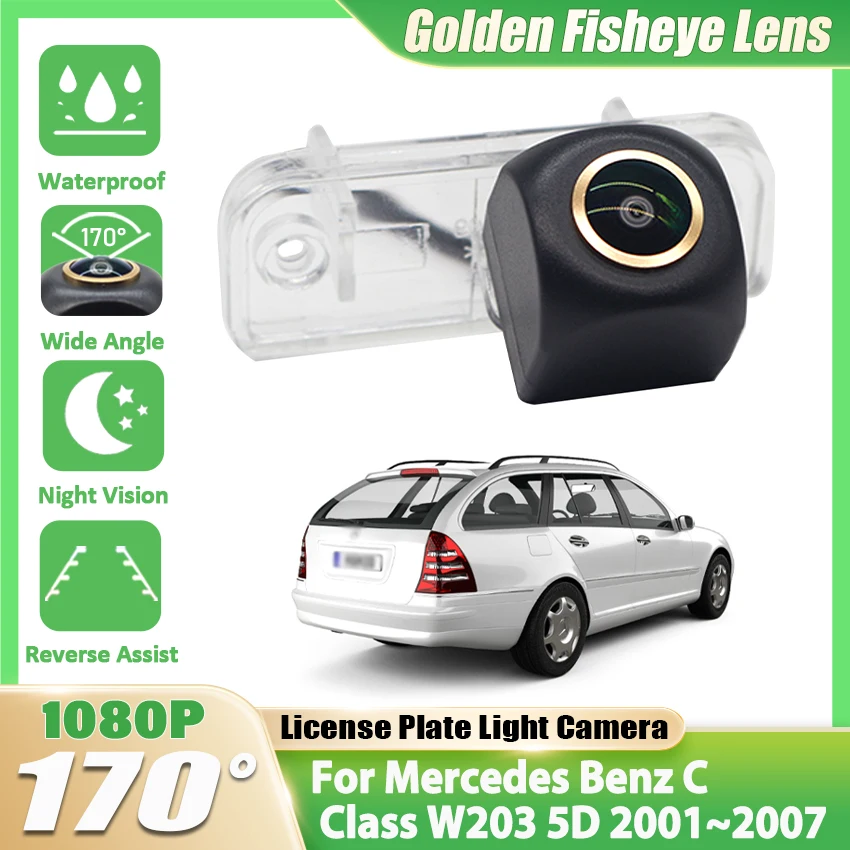 Fisheye Lens HD CCD Starlight Night Vision Car Rear View Camera For Mercedes Benz C Class W203 5D 2001~2007 Parking Camera