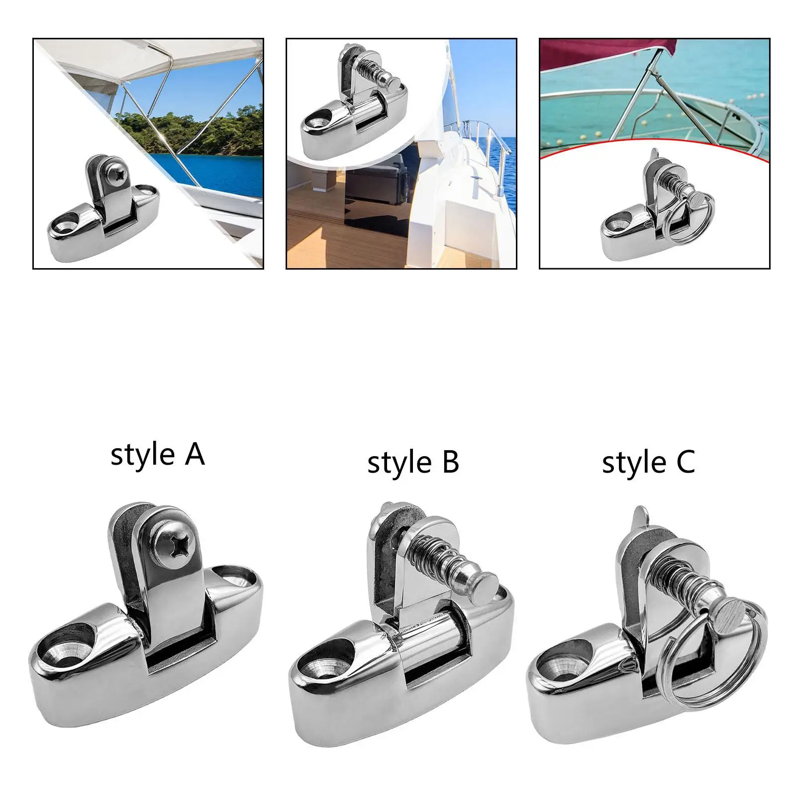 

Шарнир для палубы Поворотное крепление Морское оборудование Бимини Верхняя челюсть Слайд Прочный Легкий