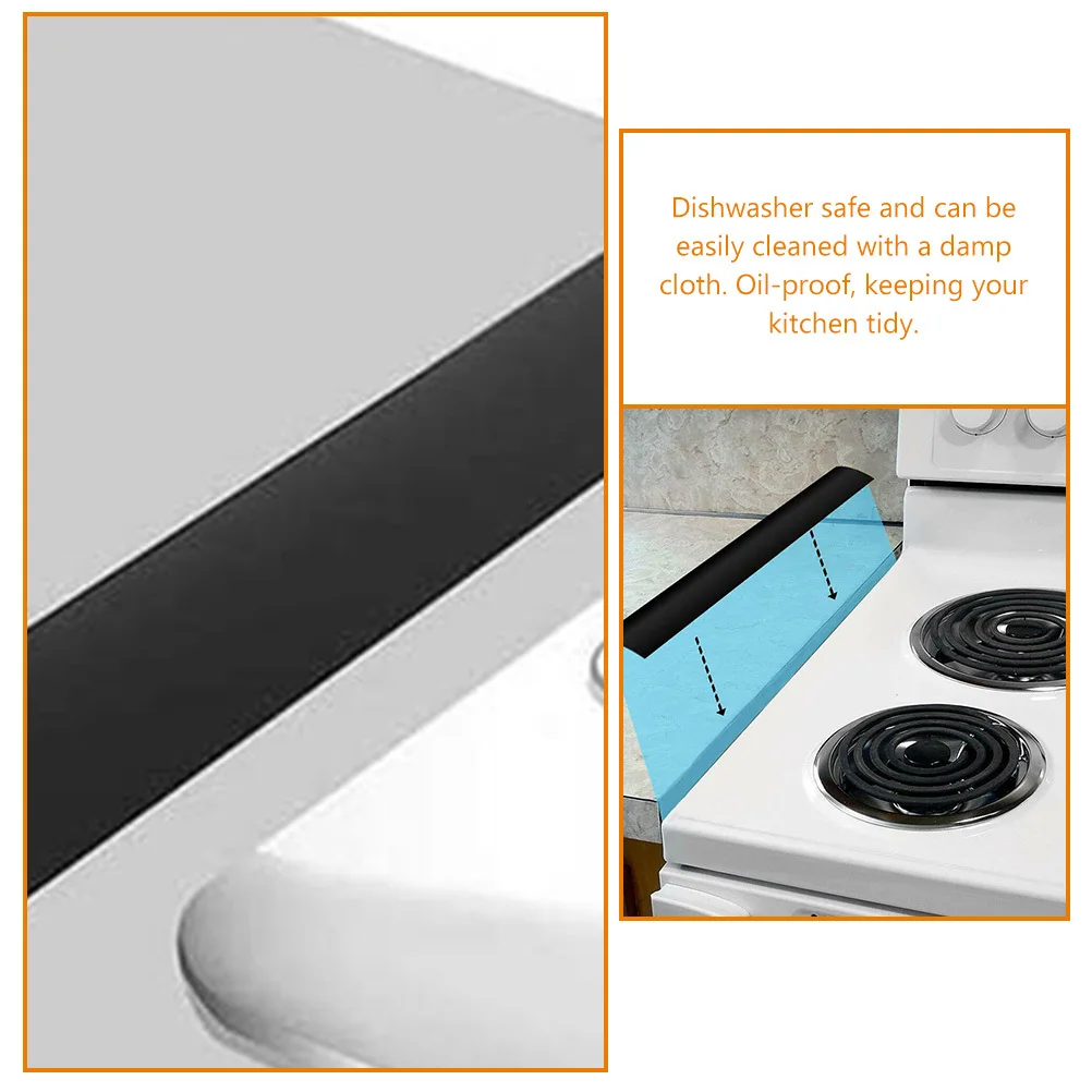 

Silicone Kitchen Stove Gap Cover Heat Resistant Counter Gap Filler Flexible Cut to Proof Stove Gaps Covers for Modern