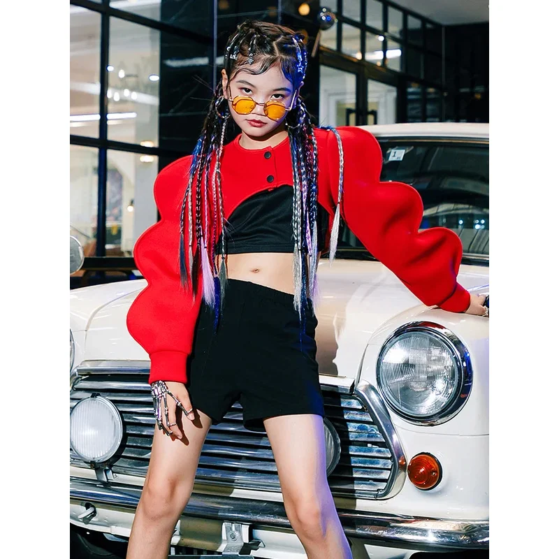 

ZZL K-PoP Одежда для девочек, модельный костюм для показа, модный детский костюм для джазовых танцев, крутой костюм, осенне-зимняя одежда для девочек, детская одежда