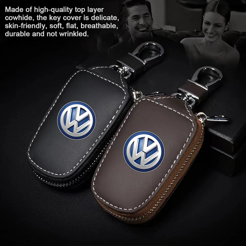 PU Car Remote Key Case Cover Shell keychain protect For Volkswagen VW Rline Beetle Touareg Tiguan Touran CC Golf MK6 7