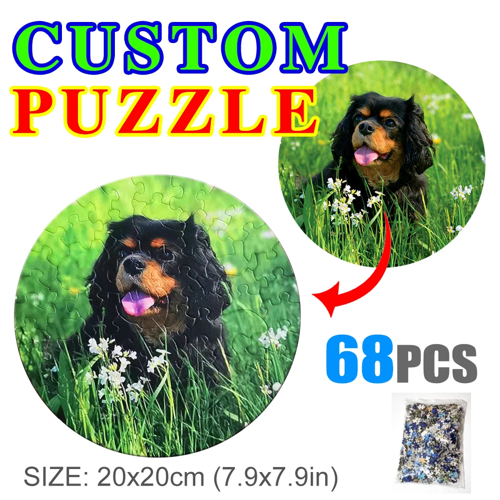 

No Box 68pcs Photo Custom Wooden Personalized Jigsaw Puzzle Lovers Picture DIY Toys For Adults Decoration Collectiable 7.9x7.9in