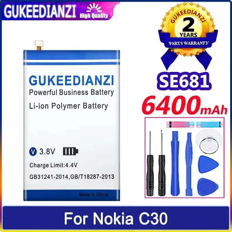 

Mobile Phone Battery SE681 6400Mah For Nokia C30 Long-Lasting