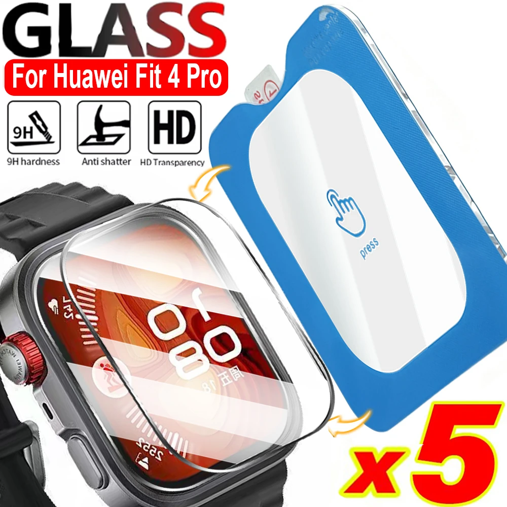 One-Click Screen Protectors For Huawei Watch Fit 4 Pro Smartwatch Easy to Install Tempered Glass Anti Scratch HD Protective Film