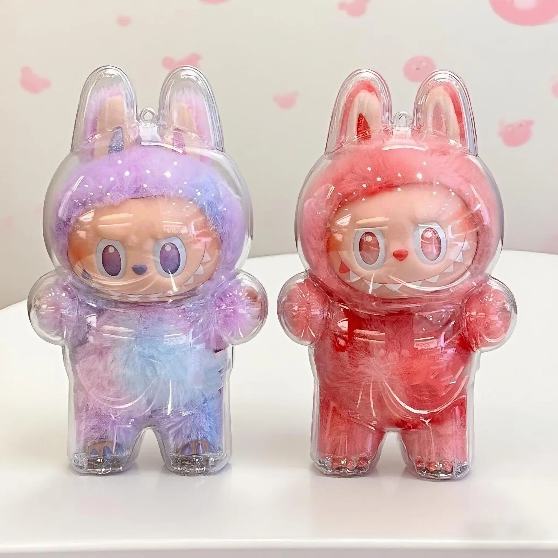 Transparent Protective Display Case For Labubu 1st & 3rd Gen Trendy Play Dolls Dust‑Proof Anti‑Scratch Clear Shield Storage Case