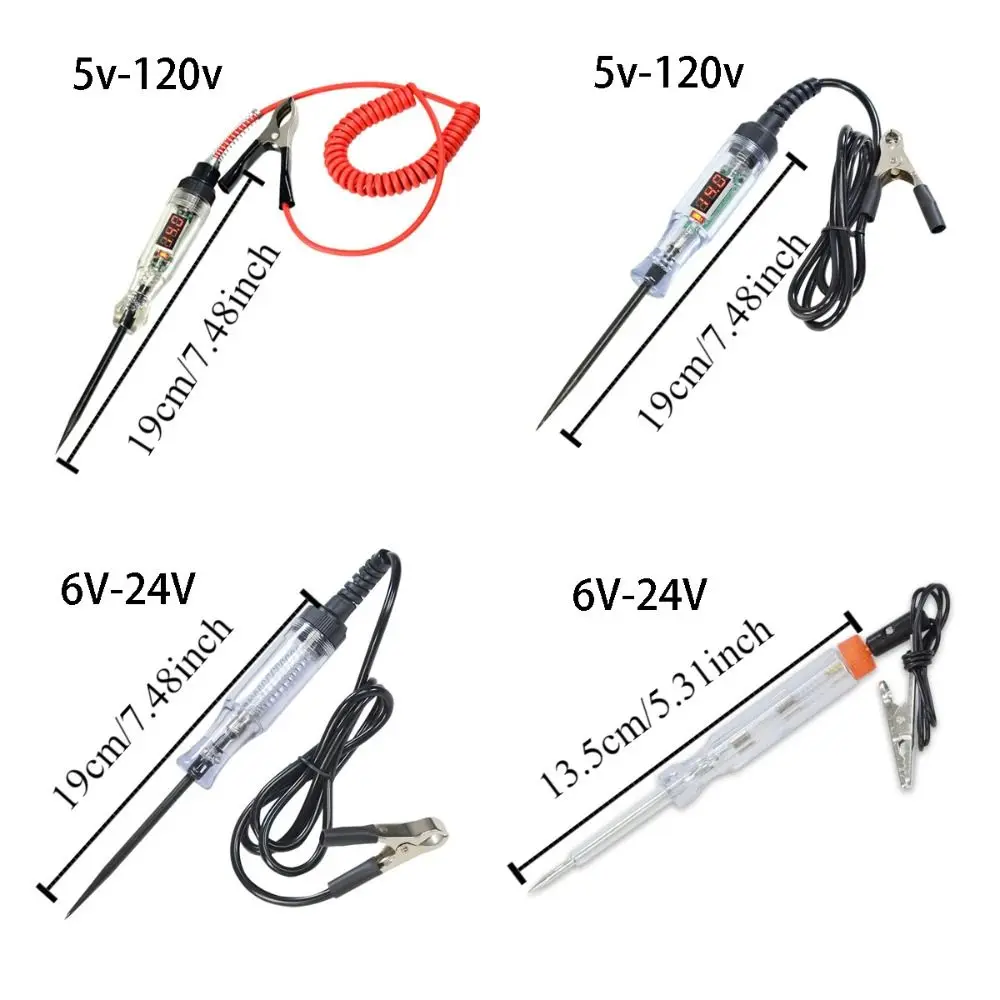 

Тестер цепи напряжения с цифровым дисплеем, автоматический диагностический многофункциональный автомобильный диагностический зонд, тестовая ручка 6 В 12 В 24 В детектор