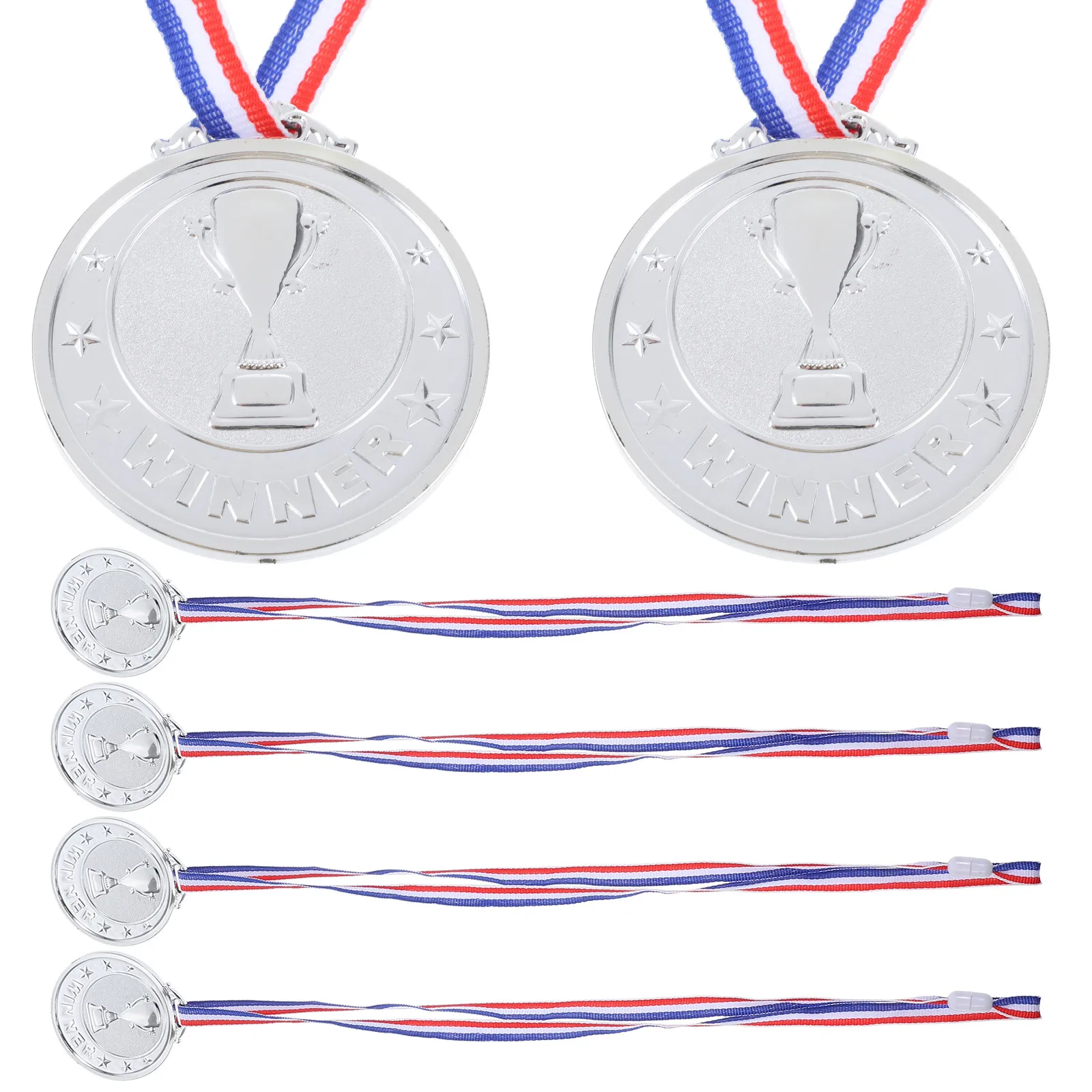 6pcs Plastic Award Medals for Party, Sports, School Competition & Success Gifts – Premium Small Size