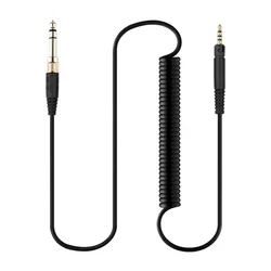 OFC Replacement Stereo Audio Spring Coilded Cable Extension Cord For AKG K361 K361BT K361-BT Headphones