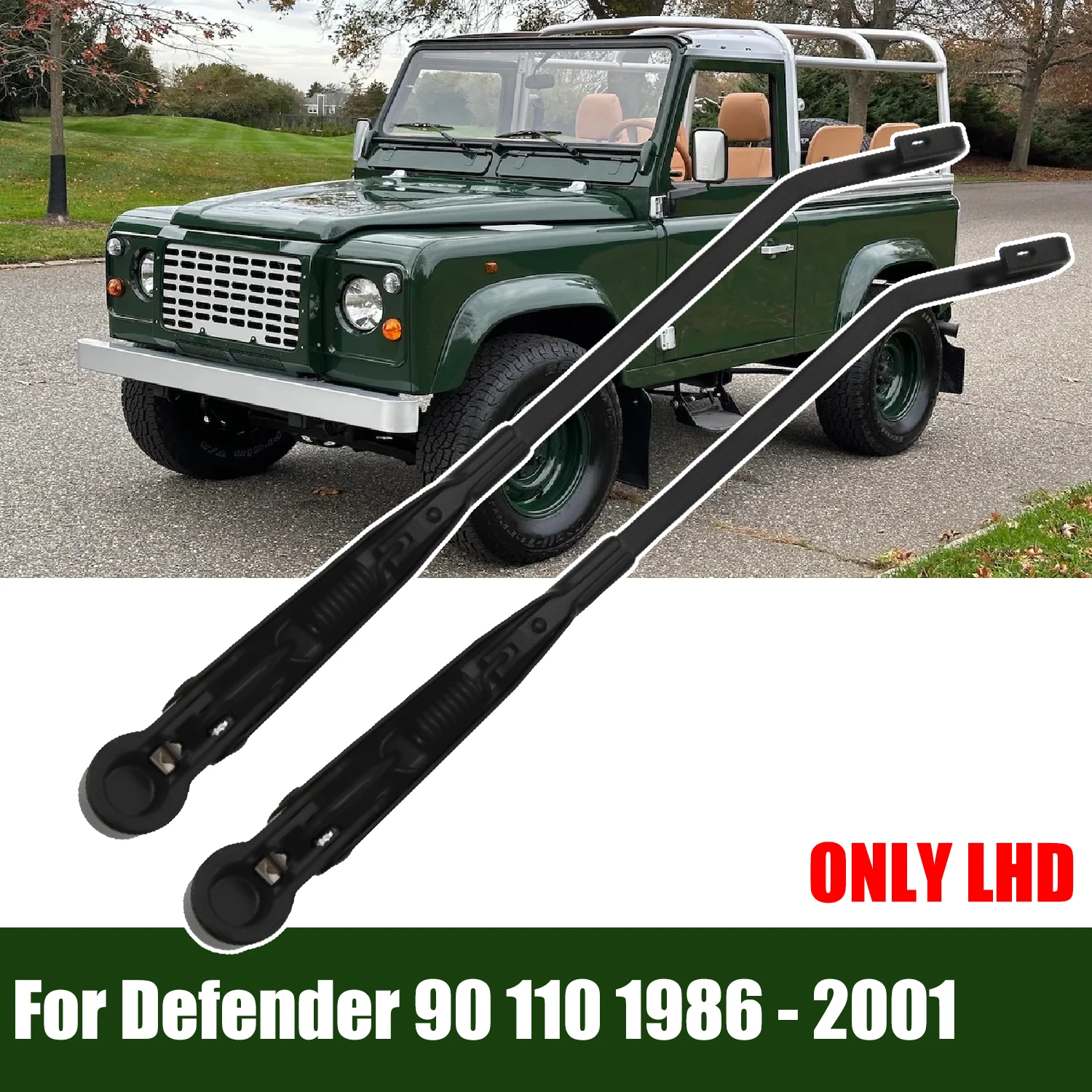 A Pair Car Front Windscreen Windshield Wash Wiper Arms for Land Rover Defender 90 110 1987 - 2001 LHD PRC4277 Accessories