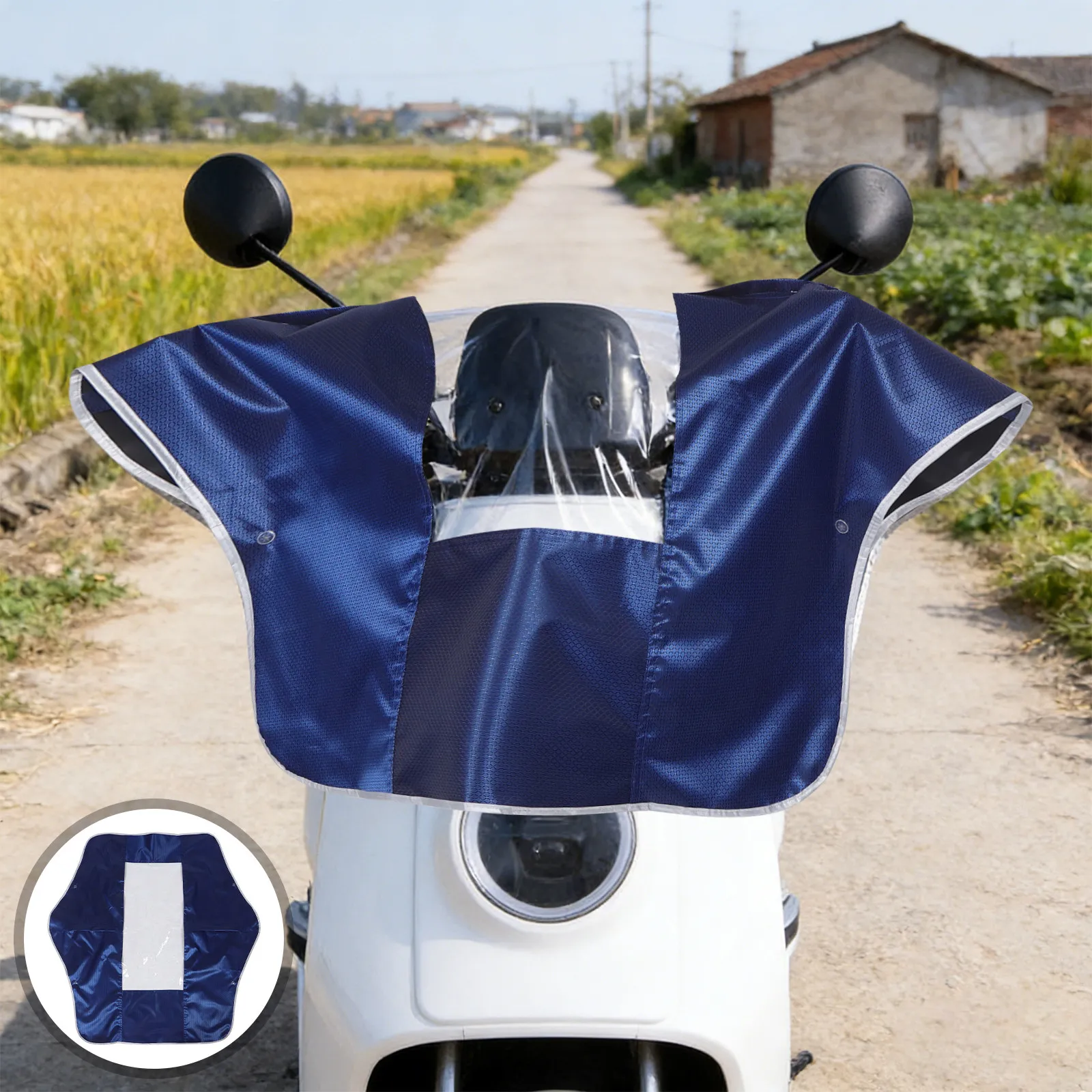 

Electric Scooter Control Panel Cover Blue Waterproof Dustproof Mobility Scooter Handlebar Protector Outdoor Rainproof Tiller