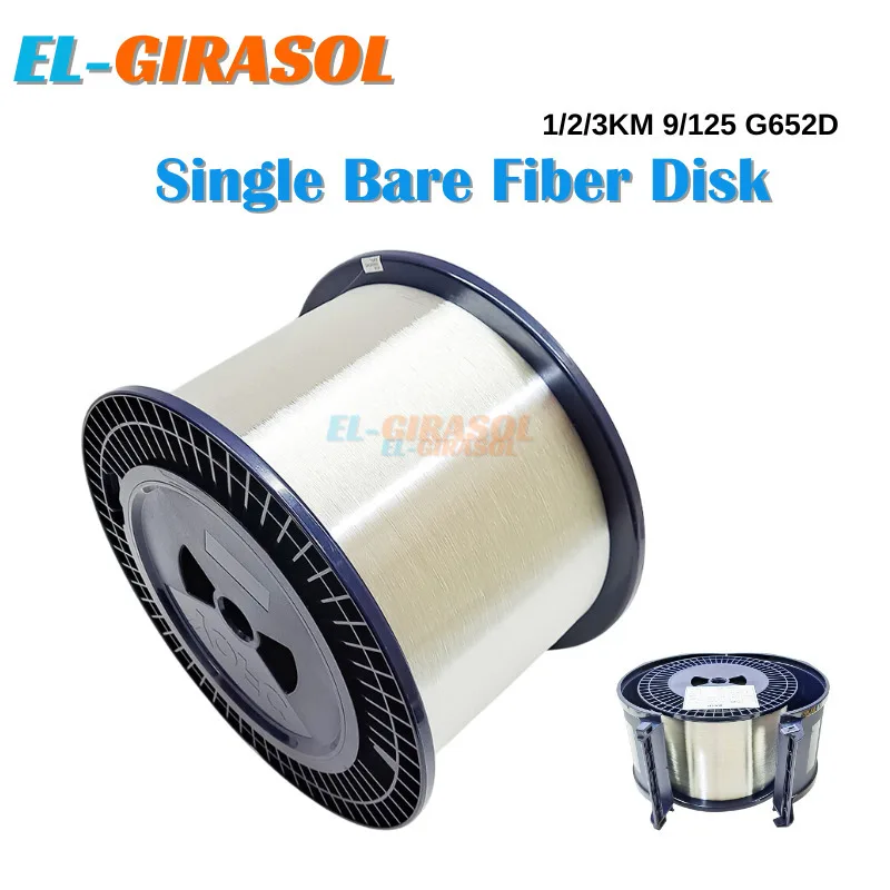 Fibra Optica Bare fiber disk 1/2/3/KM 9/125 G652D singlemode otdr fiber tester extension line without connecter ftth