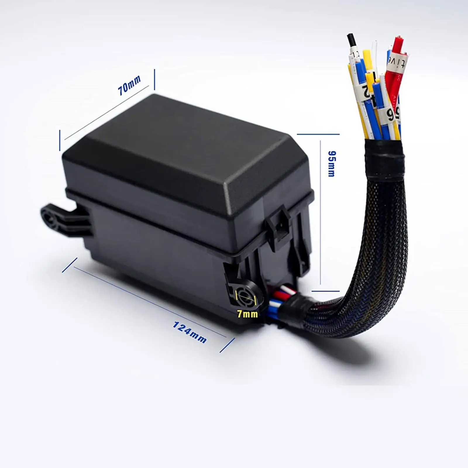 Universal Car Relay Fuse Block Prewired 6 Slot Box Waterproof Plastic for Truck Marine Trailer Use