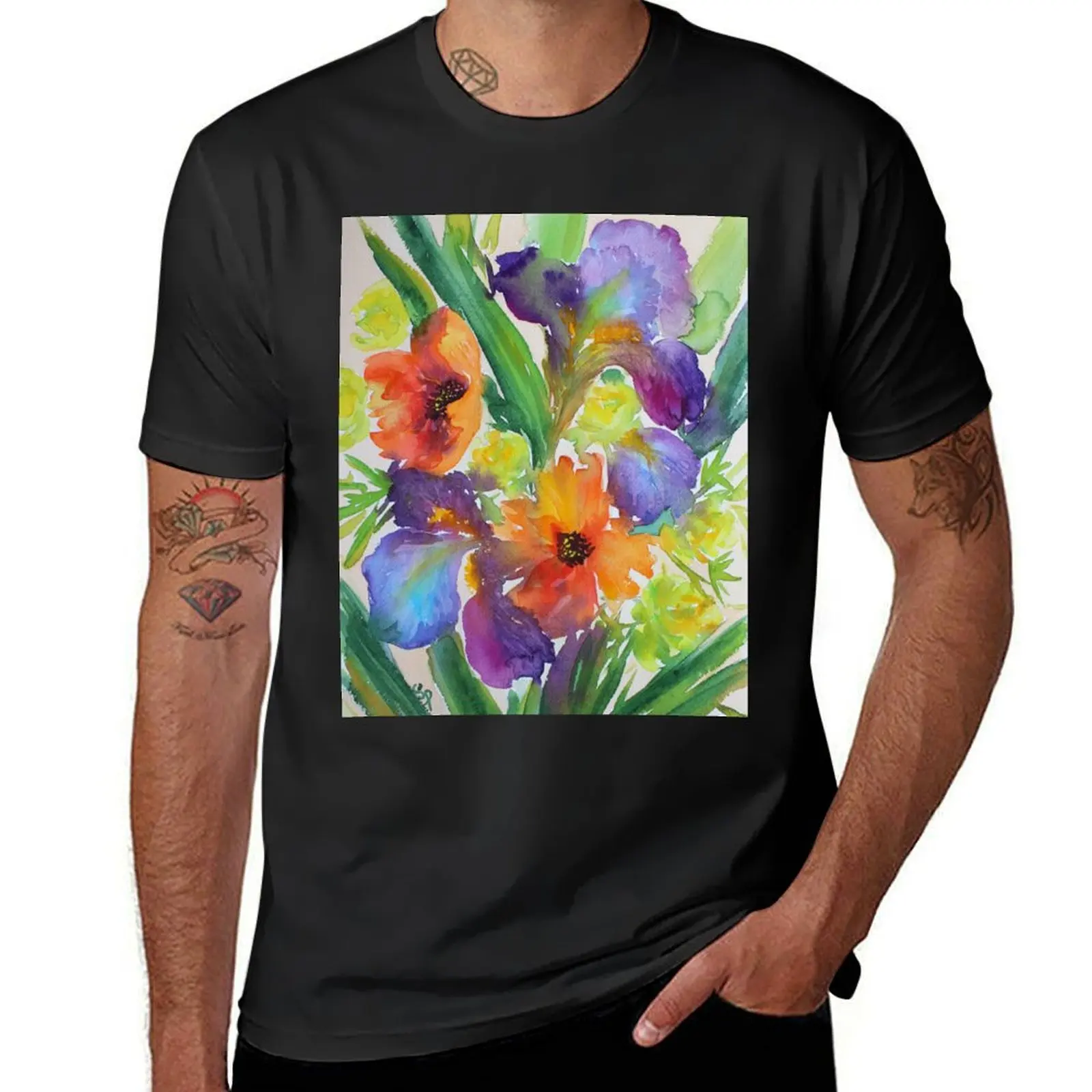 Summer Dance Watercolor Painting T-shirt oversizeds for a boy tshirts for men