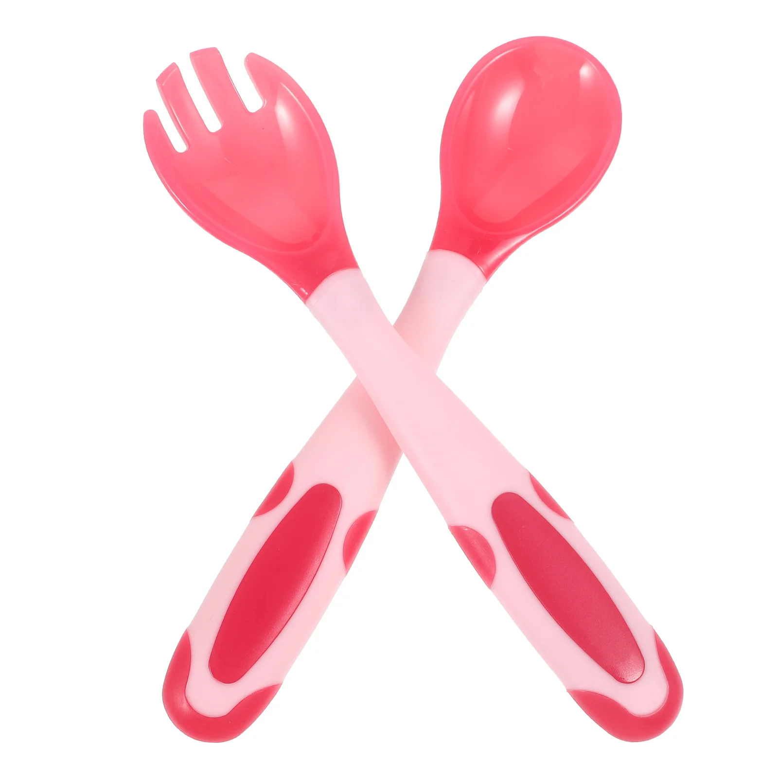 

1Set Left-Handed Bendable Baby Spoon Fork Set Toddler Cutlery Training Flexible Portable Lightweight Kids Feeding Utensils