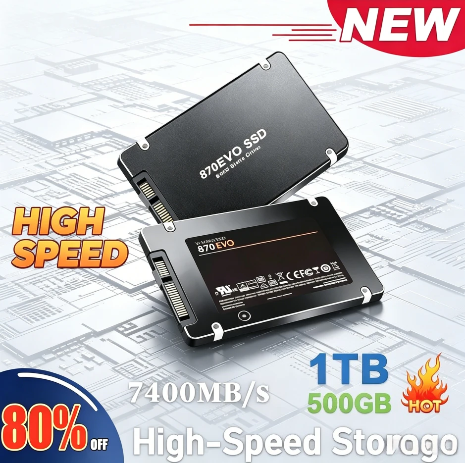 Original 870EVO New Solid State Disk SSD 1TB Internal HDD Hard Drive Sata3 2.5 Inch For Laptop Microcomputer Desktop