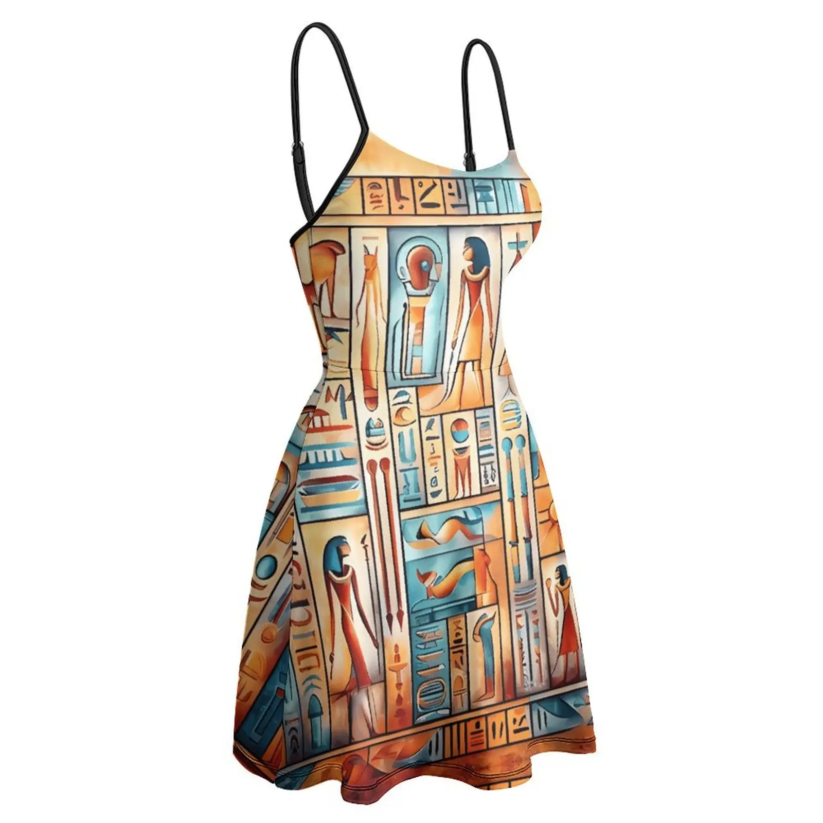 Egyptian Art And Culture for Sale Novelty Exotic Woman's Clothing Women's Sling Dress Geeky  Parties Suspender Dress