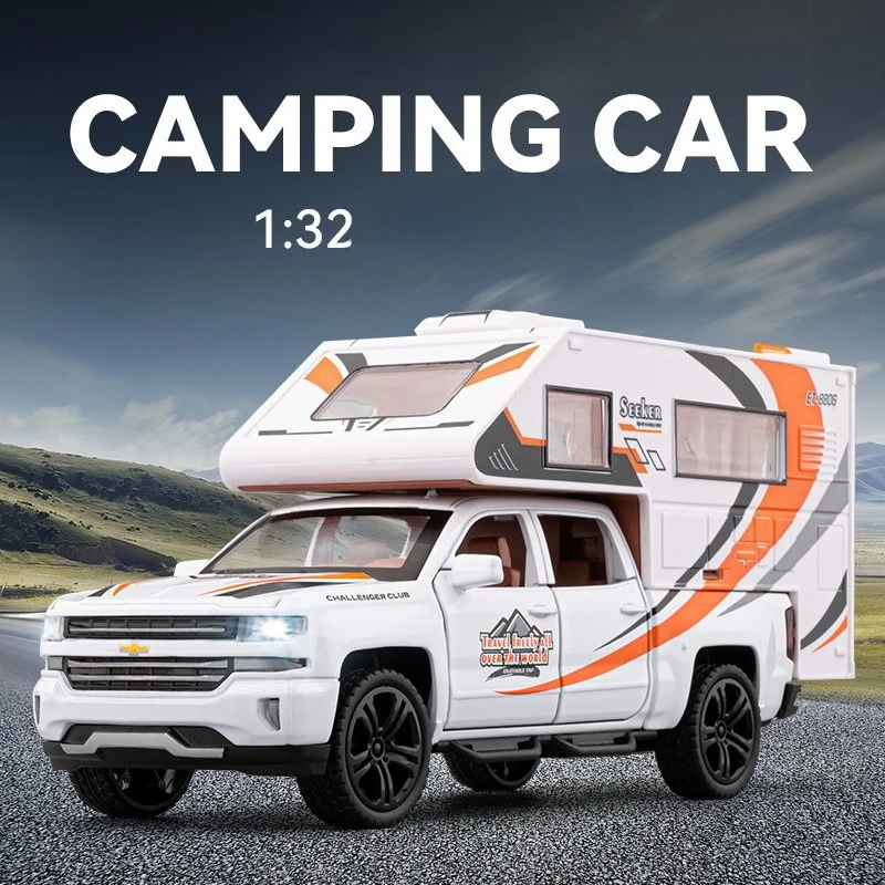 

Simulation 1:32 Off-road Camper Van Alloy Model Diecast Sound And Light Toy Vehicle Children boy Birthday Gift Miniature Voiture