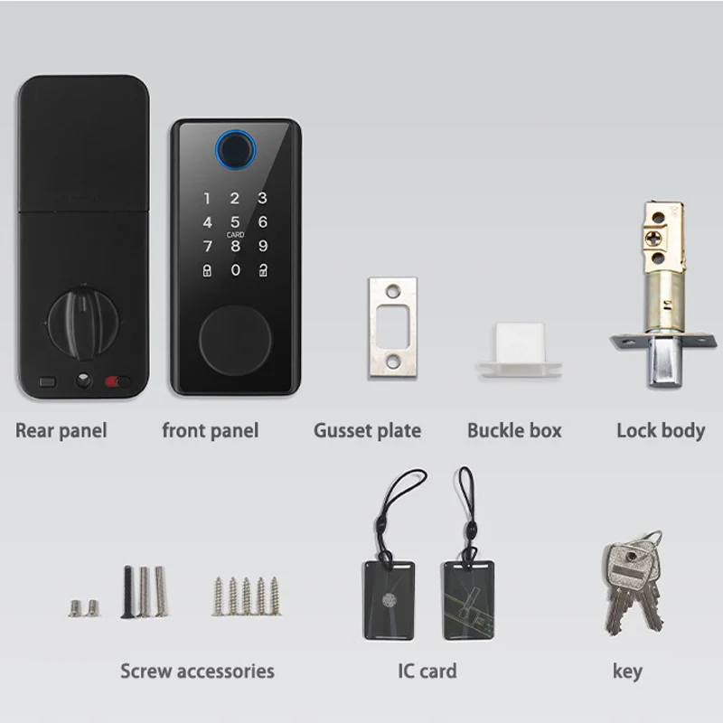 Digital Electronic Lock Biometric Fingerprint Door Lock Intelligent Lock Tuya App Remote Unlock Keyless Electronic Lock