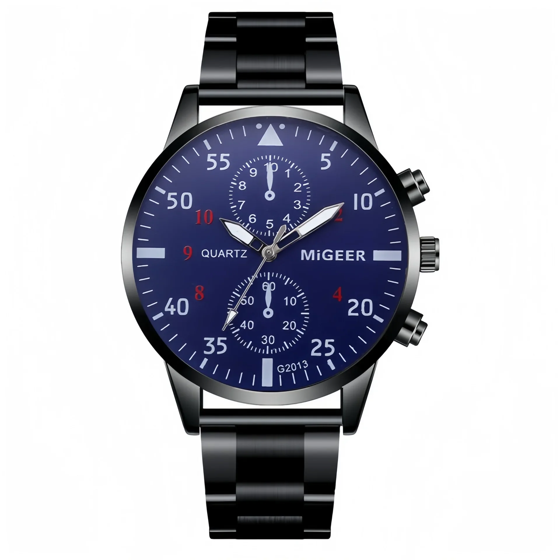 

Новинка 2024, мужские часы со стальной полосой, модные деловые кварцевые часы