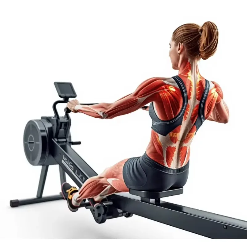 Best-Selling High-Performance Silent Flywheel Air Rower, High Intensity Home Fitness Rowing Machine