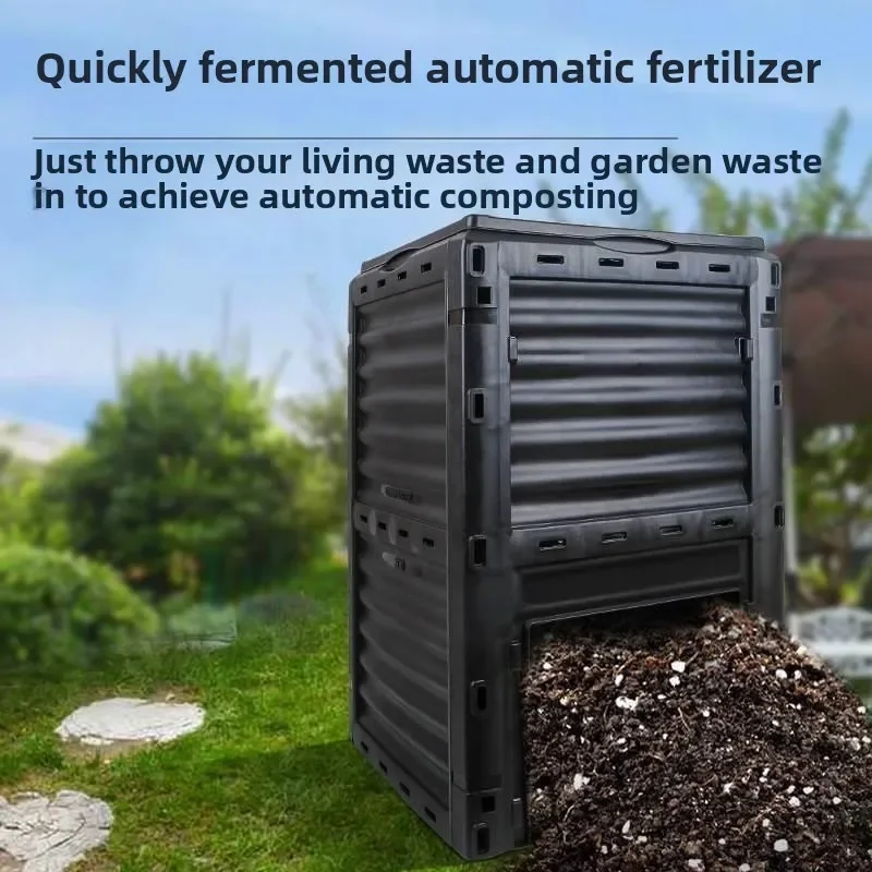 300L large outdoor compost bucket deciduous food waste gardening garden compost box compost accumulation 180L fermentation box