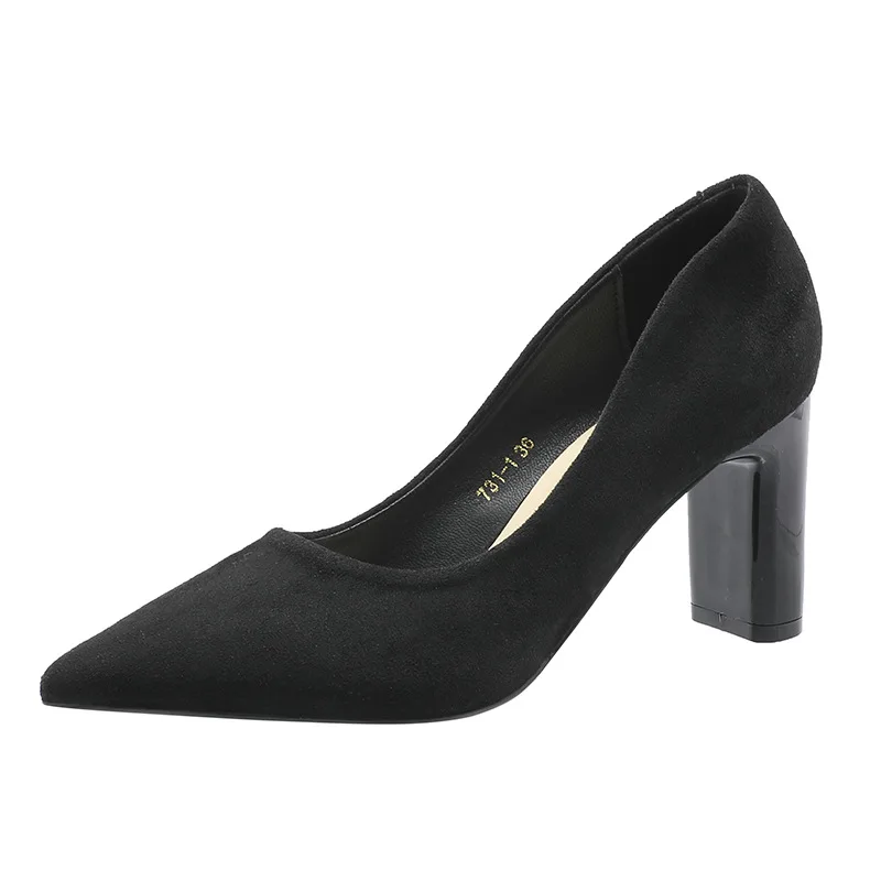 French Style Pumps Pointed Black High Heels for Women 5cm 7cm 9cm Versatile Commuting Single Shoes Fashion Heels Women Tacones