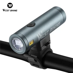 WEST BIKING Bicycle Front Light 500LM USB Rechargeable Aluminium Alloy Flashlight Cycling Headlight Aluminium Alloy Bike Lamp
