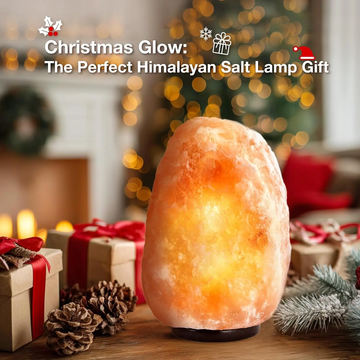 Grande lampada di sale rosa naturale con telecomando, 16 LED che cambiano colore, luce notturna alimentata tramite USB per la decorazione domestica