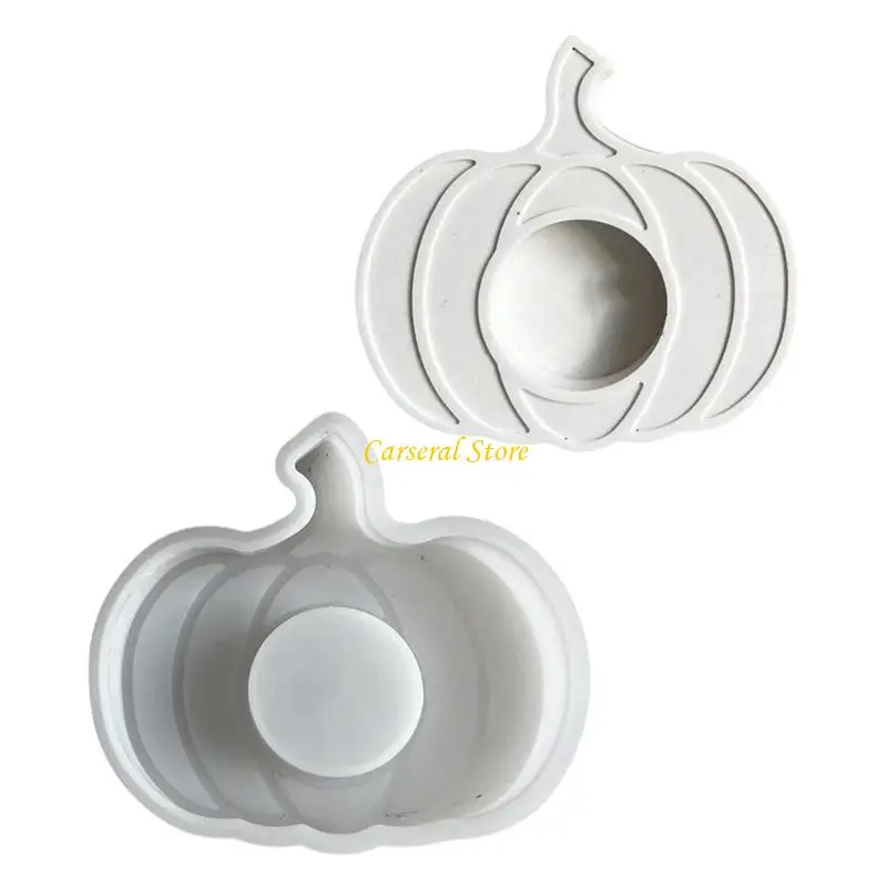 

M4YF Decorative Pumpkins Candlestick Crafting Mold Sturdy Silicone Mold Accessory Portable for Unique Home Ornament Use