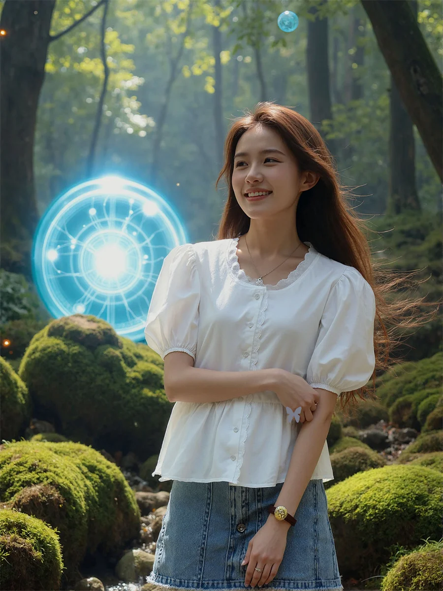 

Elegant Shirts Women Summer Short Sleeve Blouse with Floral Prints Peter Pan Collar and Puff Sleeves for Office Daily Looks