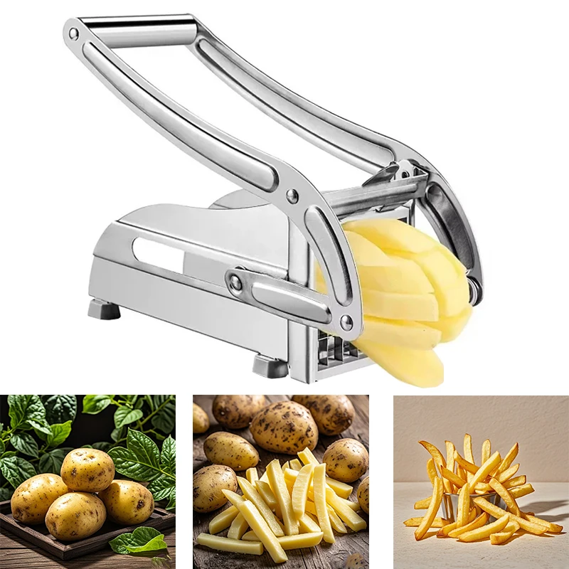 

Vegetable Shredder Stainless Steel Potato Chips Maker Meat Chopper French Fries Slicer Cutting Machine Potato Cutter Blade