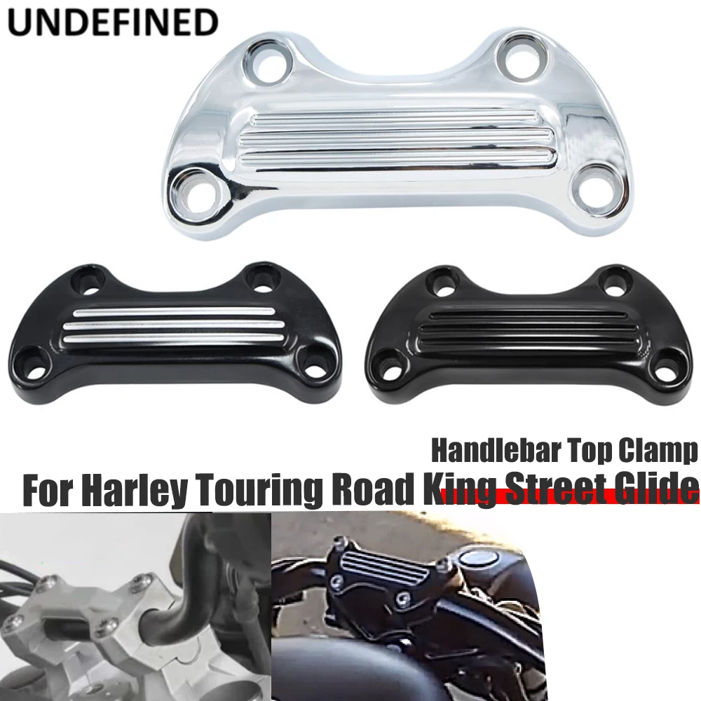 

Riser Mount Cover For Harley Touring Road King Street Glide Dyna Fat Boy 1974-2017 Motorcycle Handlebar Risers Top Clamp Bar CNC