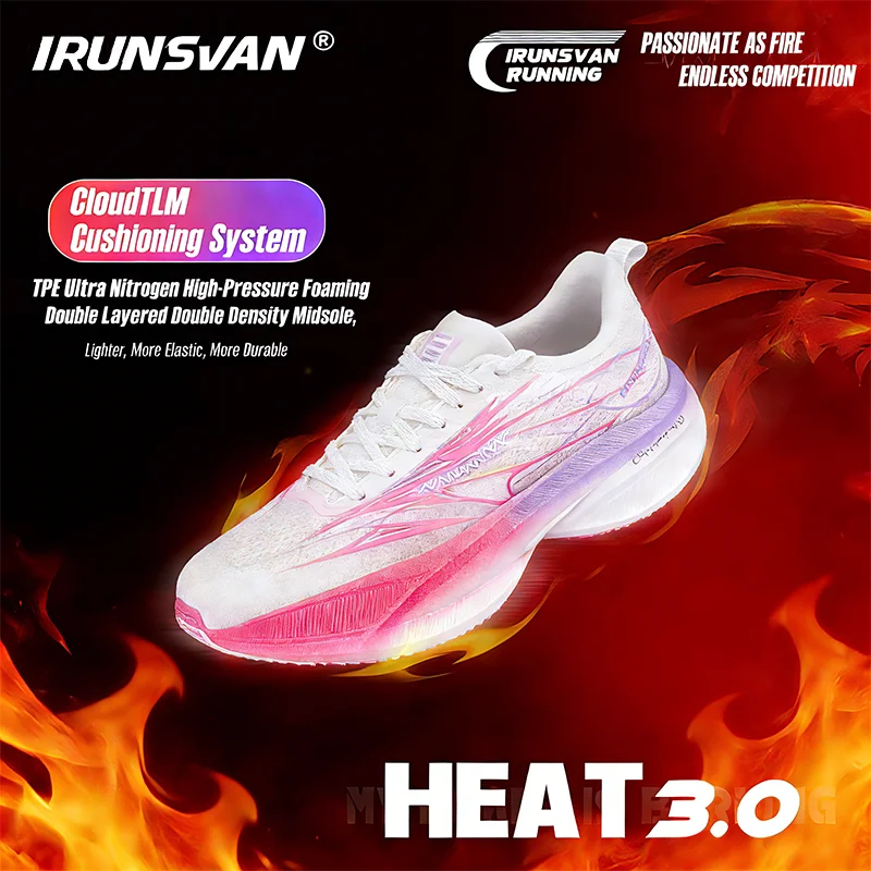 

IRUNSVAN 2025 Новые кроссовки с карбоновой пластиной, профессиональная марафонская гонка, легкая эластичная спортивная амортизирующая спортивная обувь