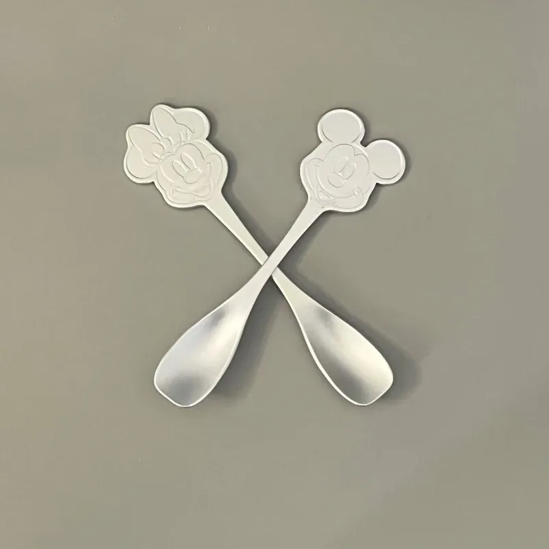 Mickey Mouse Ice Cream Cartoon Spoon Japanese Style Metal Creative Cute Cake Spoon Disney Boys and Girls Home Dessert Spoon