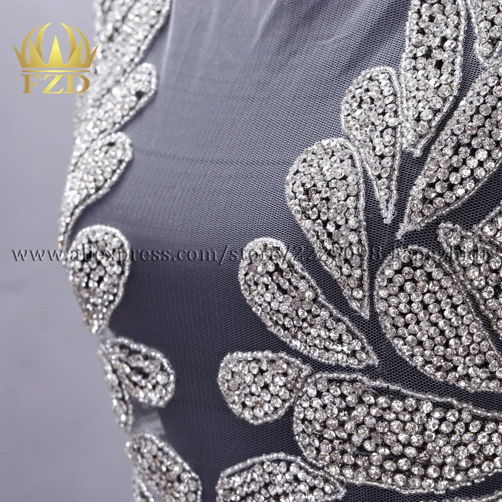 FZD 1 Set Fashion Rhinestone Crystal Stone Patches and Rhinestone Crystal Dress stone for Wedding Dresses Patch Evening Dresses