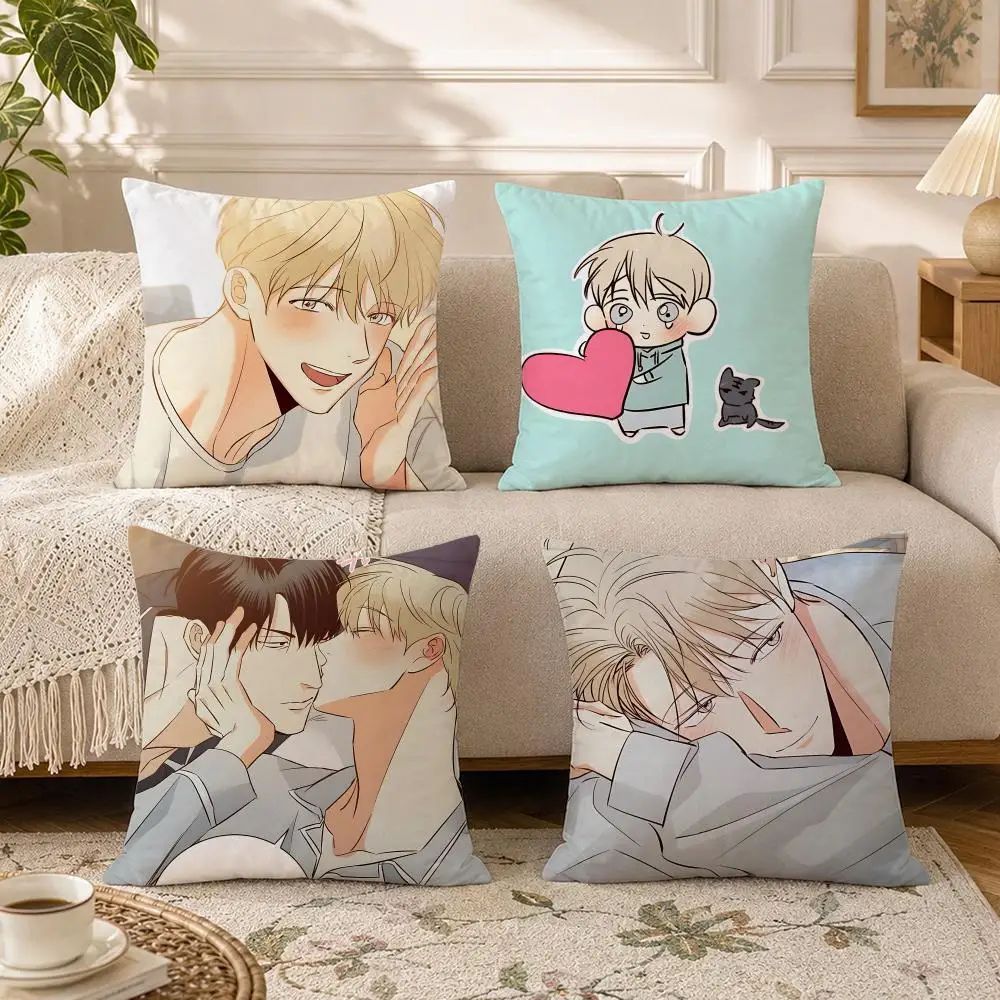 Manhwa-Dangerous Convenience StoreS Cushion Cover Soft Square Throw Pillow Covers Set for Sofa Bedroom Car Home Decoration