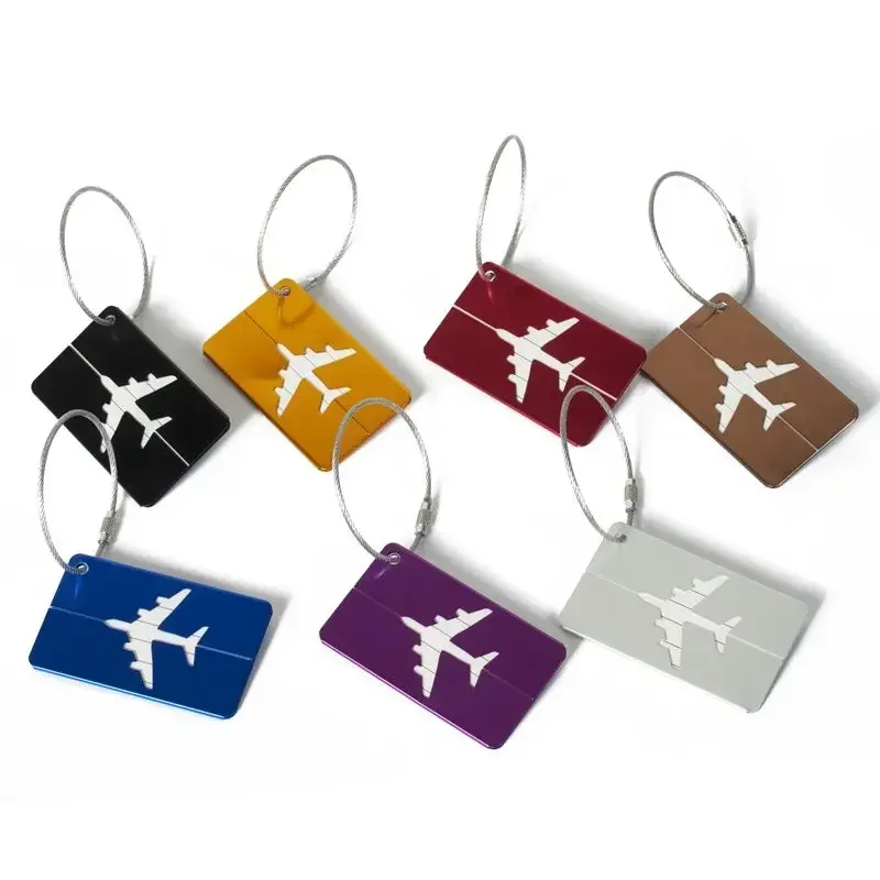 Aluminium Alloy Metal Luggage Tag Travel Accessories Baggage ID Name Tag Suitcase Backpack Address Label Card Holder