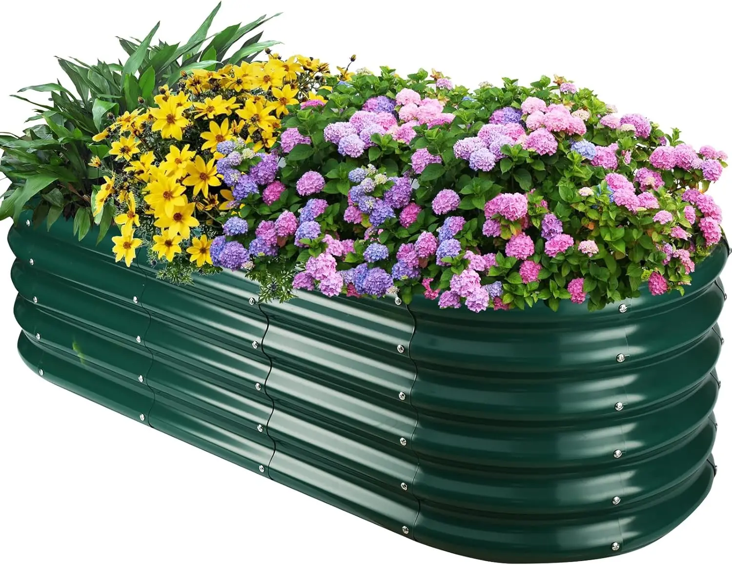 

17" tall 60x24x16 Metal Raised Garden Bed Planter Box for Plants, Vegetables, Flowers, Herbs