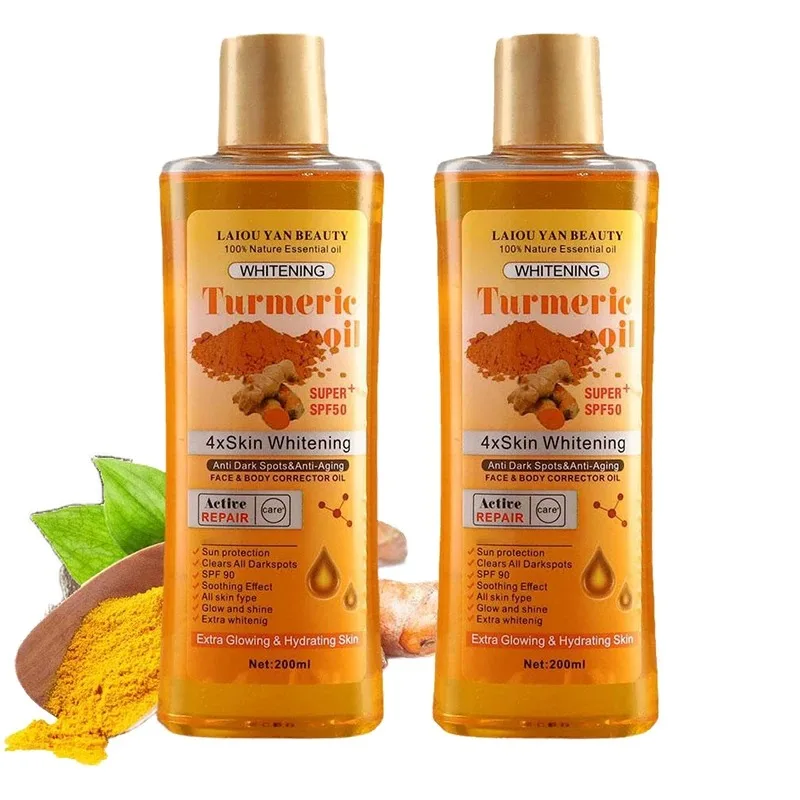 1/2 szt. 200ml olejek eteryczny z kurkumy imbir głębokie nawilżenie nawilżający odżywczy wygładzający serum do twarzy olej nawilżający pielęgnacja skóry