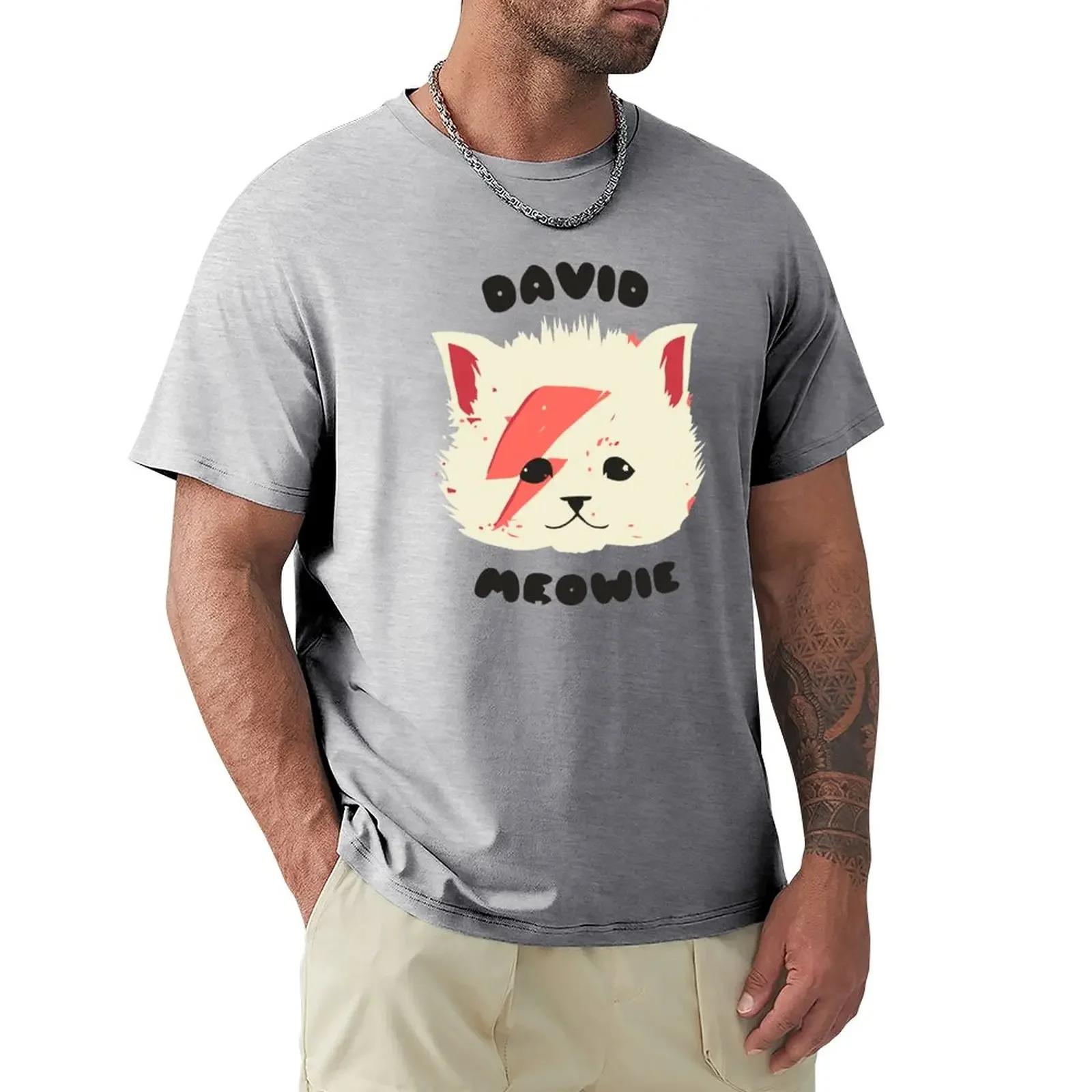 

david meowie T-Shirt new edition summer clothes vintage mens graphic t-shirts