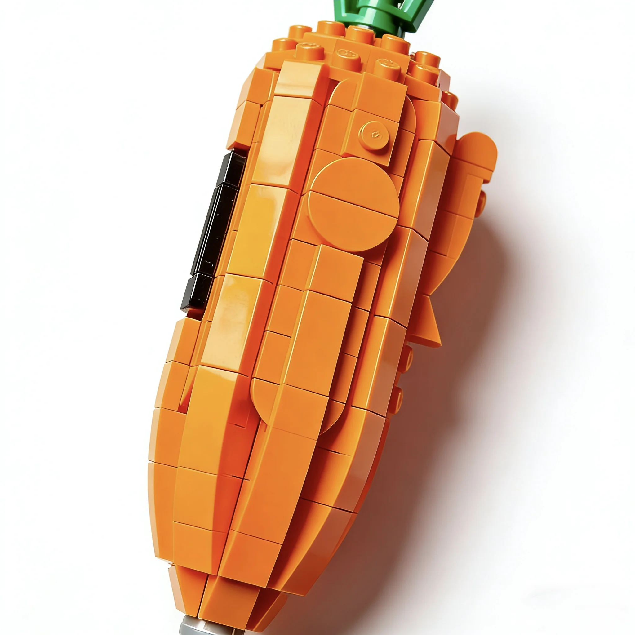 Carrot Shaped MOC Building Blocks Model Crop Food Figurine Non-Recording Pen Assembled Toys Gifts for Birthday Children