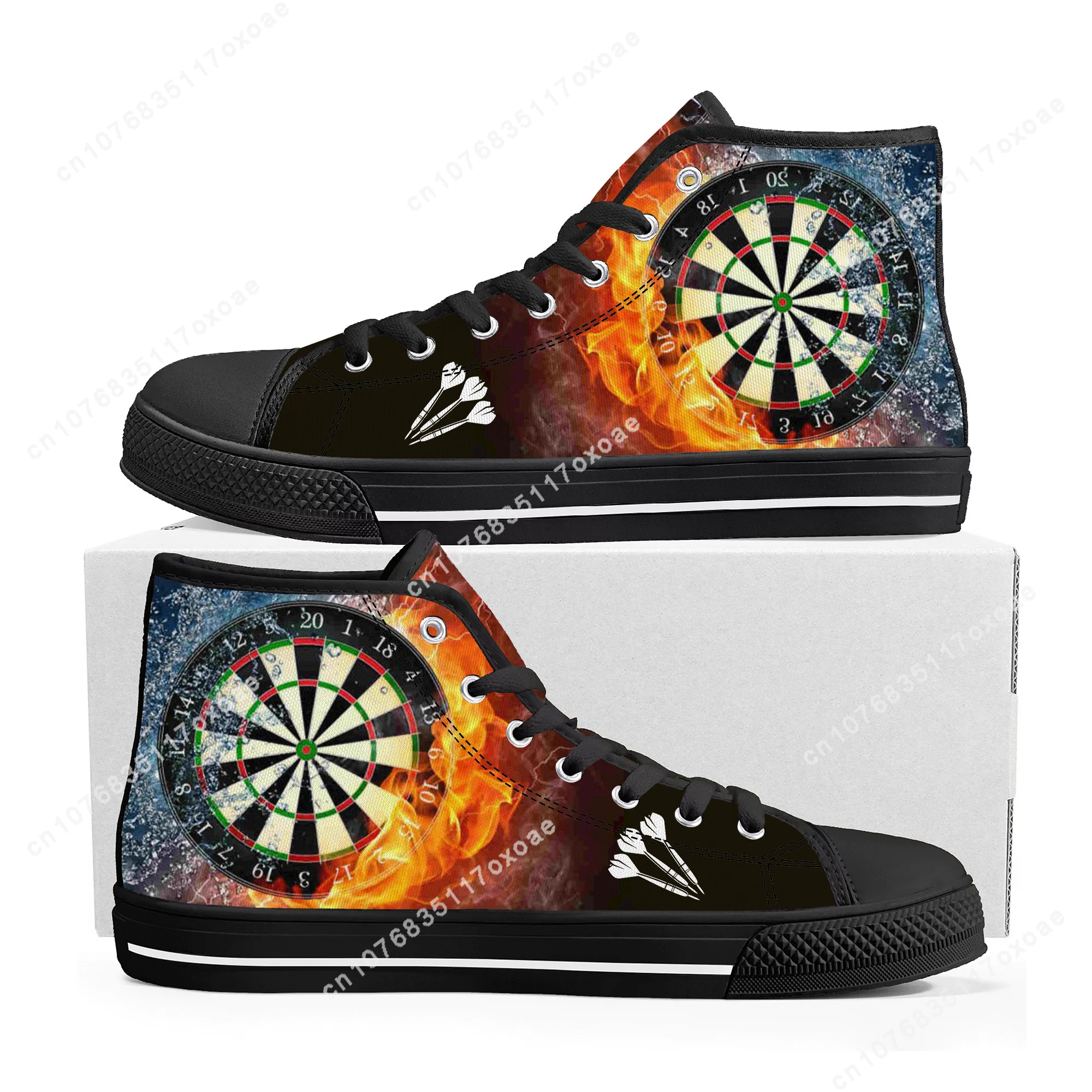 Love Gift Darts Player High Top Sneakers Mens Womens Teenager High Quality Canvas Sneaker couple Casual Shoe Customize Shoes