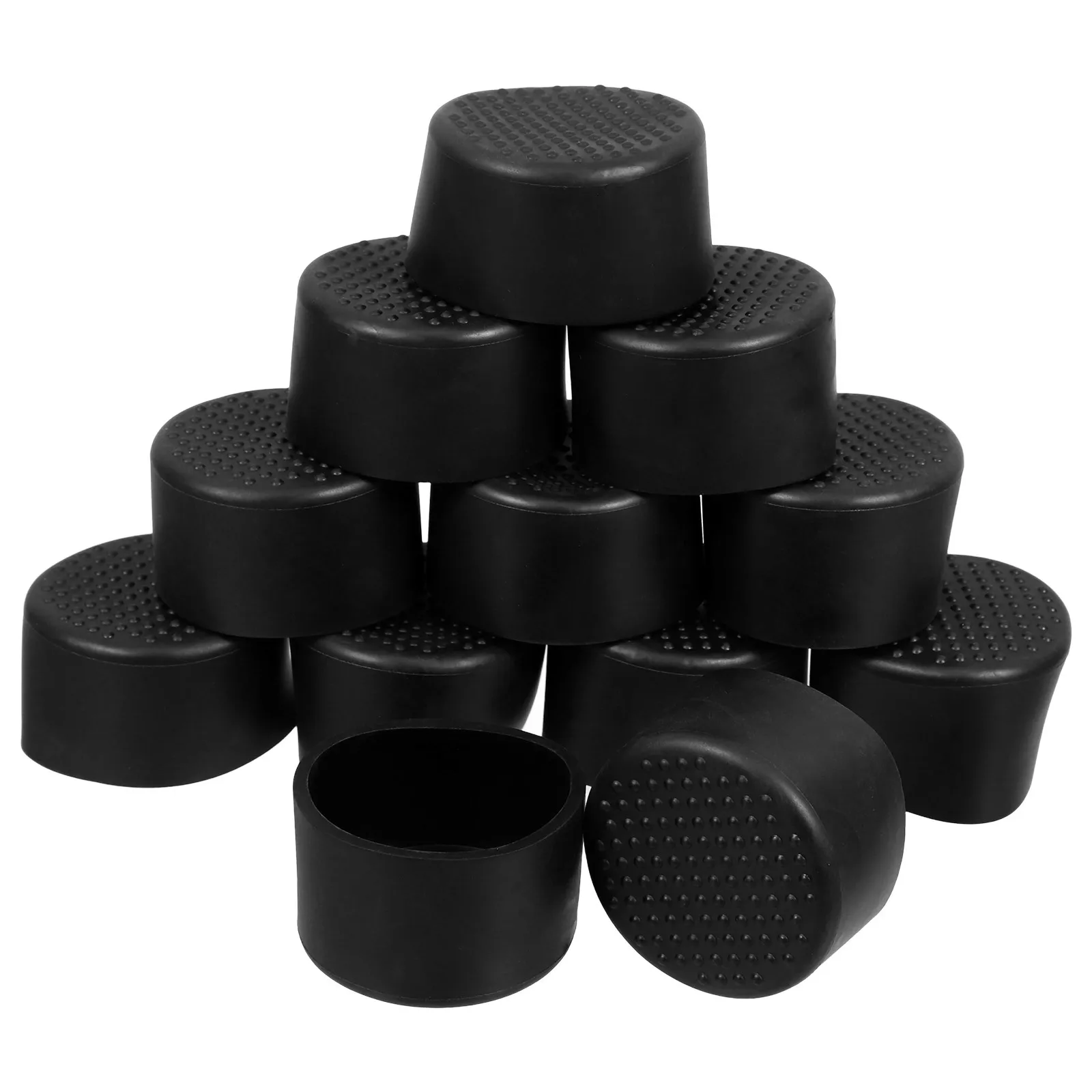 

20Pcs Anti-Slip Chair Leg Caps 22Mm Black Round Soft Rubber Floor Protectors for Hardwood Furniture Table Legs Non-Slip Noise