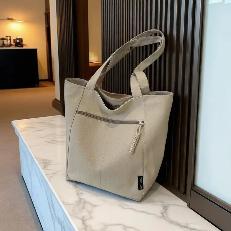 

Холщовая большая сумка для женщин Сумки на плечо Повседневные холщовые сумки большой вместимости Повседневные сумки для покупок Классная сумка для девочек Дизайнерские сумки Sac